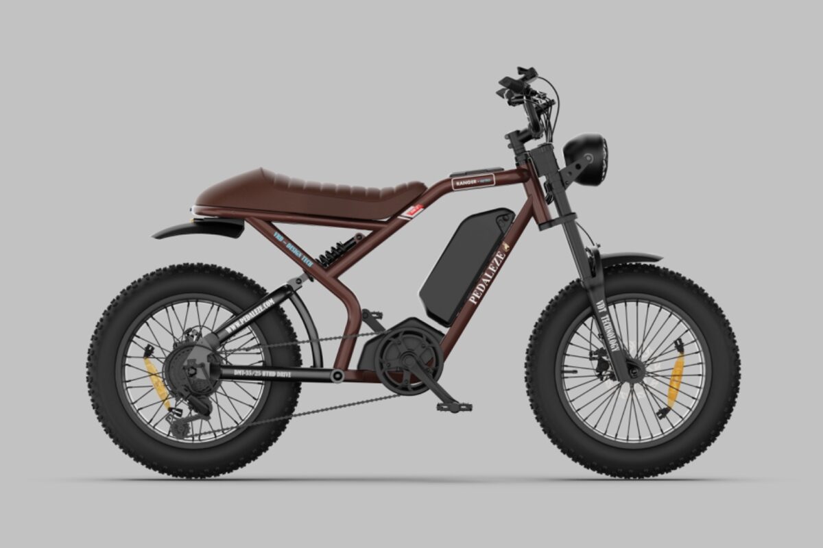 Pedaleze Ranger Retro electric moped rear view